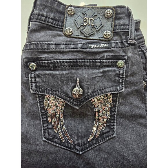 Miss Me JY5082G23 Jeggings Embroidery Flap Pocket Stretch Jeans Womens Size 27 - Picture 8 of 8